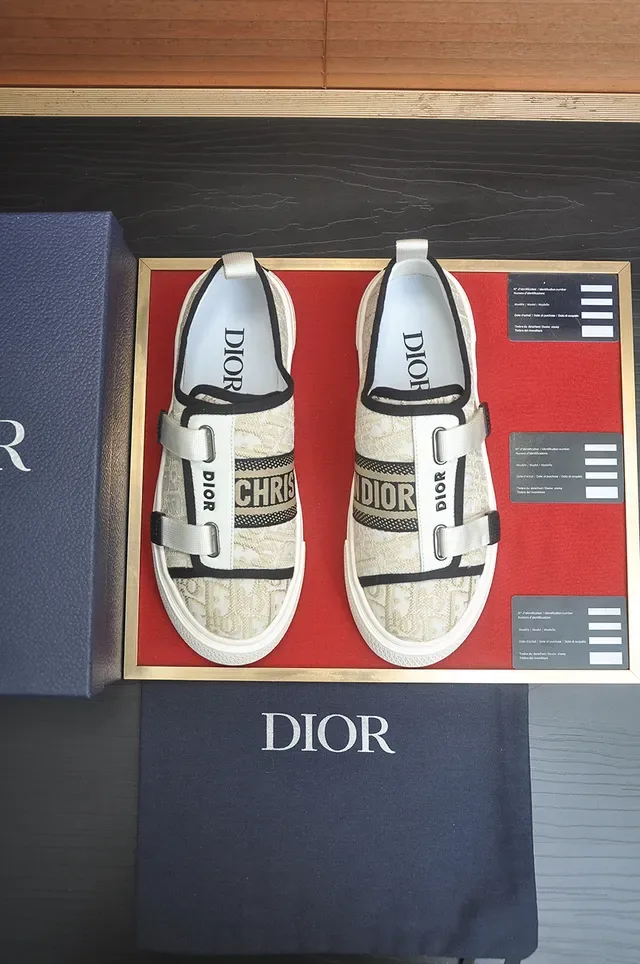 Dior B23 Off-White Jacquard Strap Lifestyle Sneakers 5