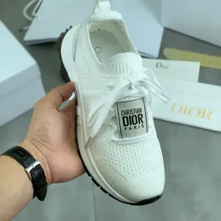 Dior B23 白黑针织鞋面系带生活运动鞋