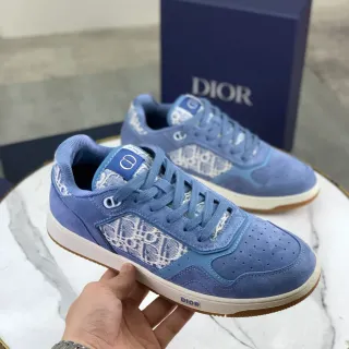 Dior B27 नीली सuede Oblique Monogram लाइफस्टाइल स्नीकर्स