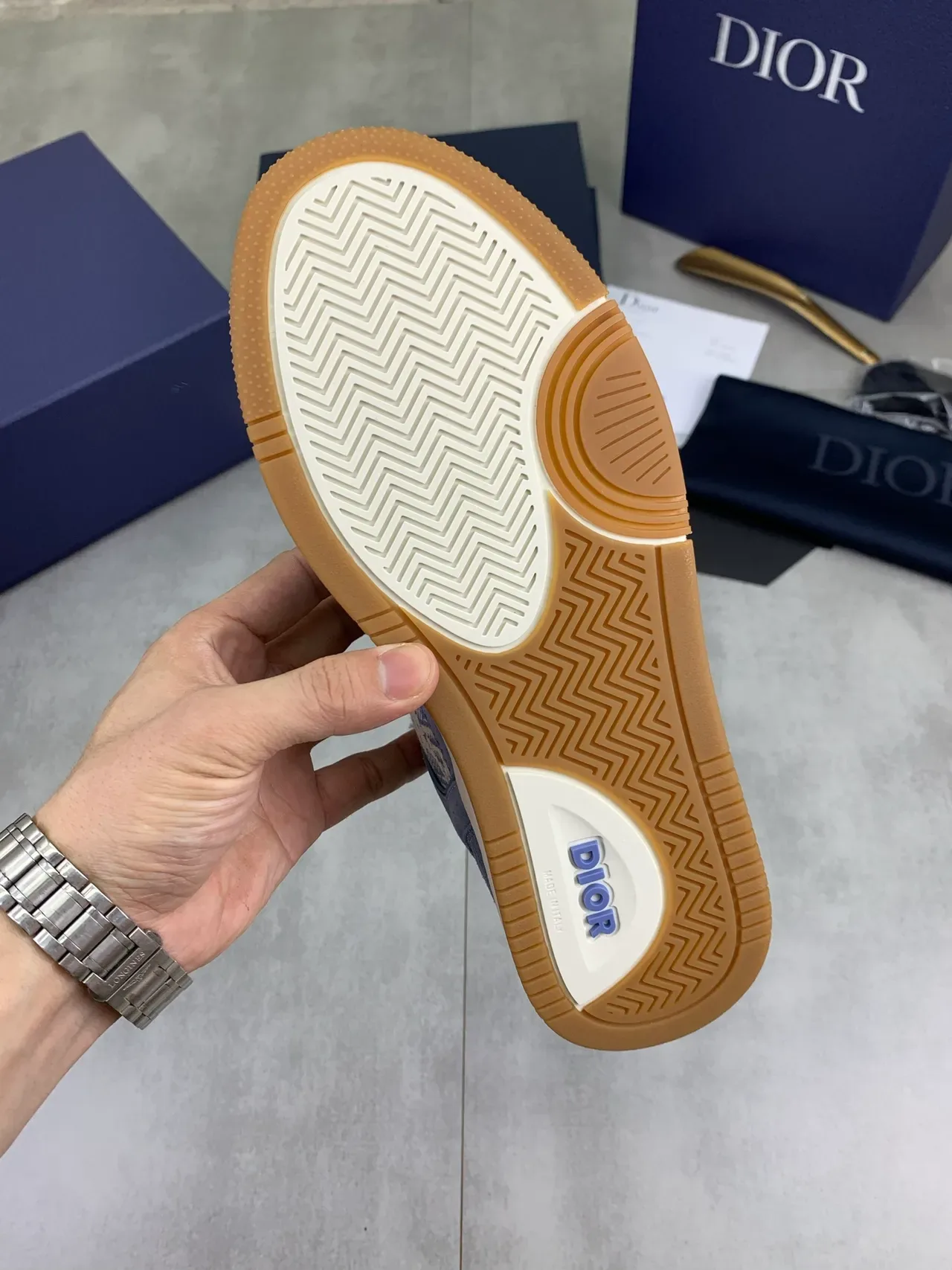 Dior B27 Blue Suede Oblique Monogram Lifestyle Sneakers 3