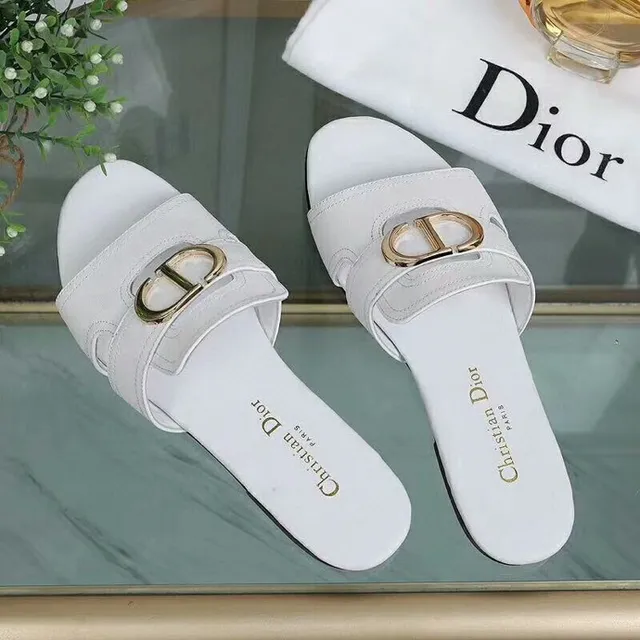 Dior B27 doble correa CD hebilla blanco casual sandalias 6