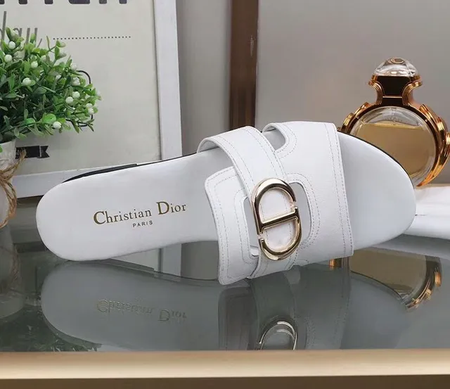 Dior B27 doble correa CD hebilla blanco casual sandalias 7
