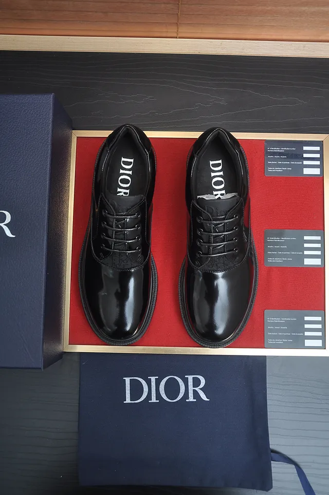 Dior Black Glossy Patent Leather Upper Chunky Lug Sole Oxford Shoes 5