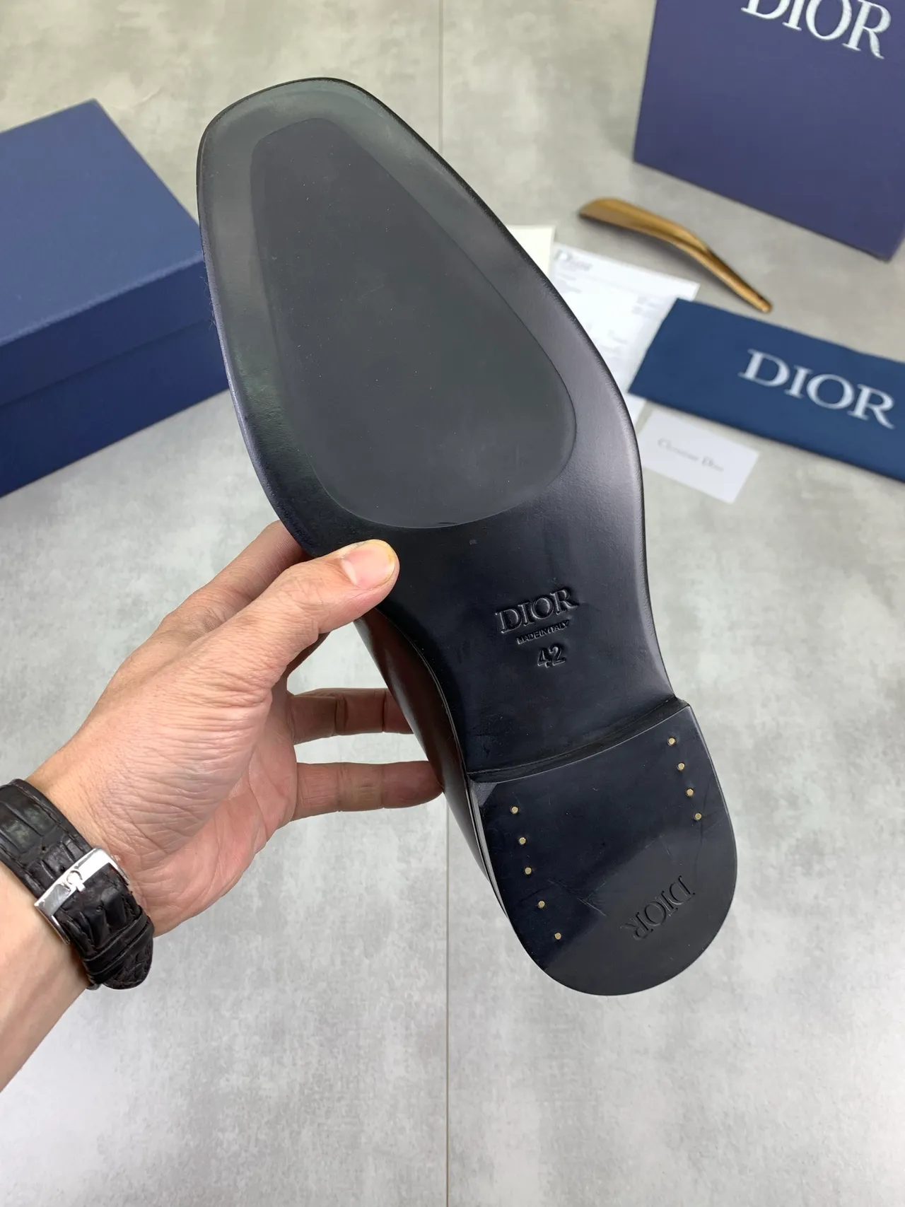 Dior Marron Chaussures Oxford à Bout Cap Poli 4
