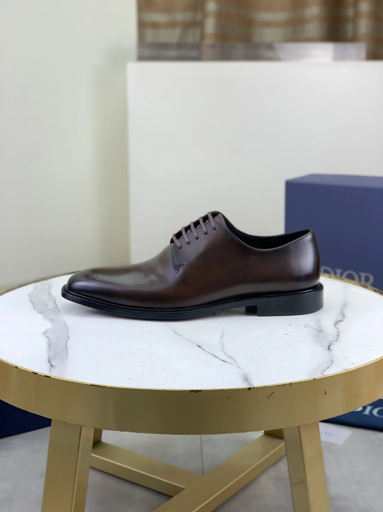 Dior Marron Chaussures Oxford à Bout Cap Poli 7