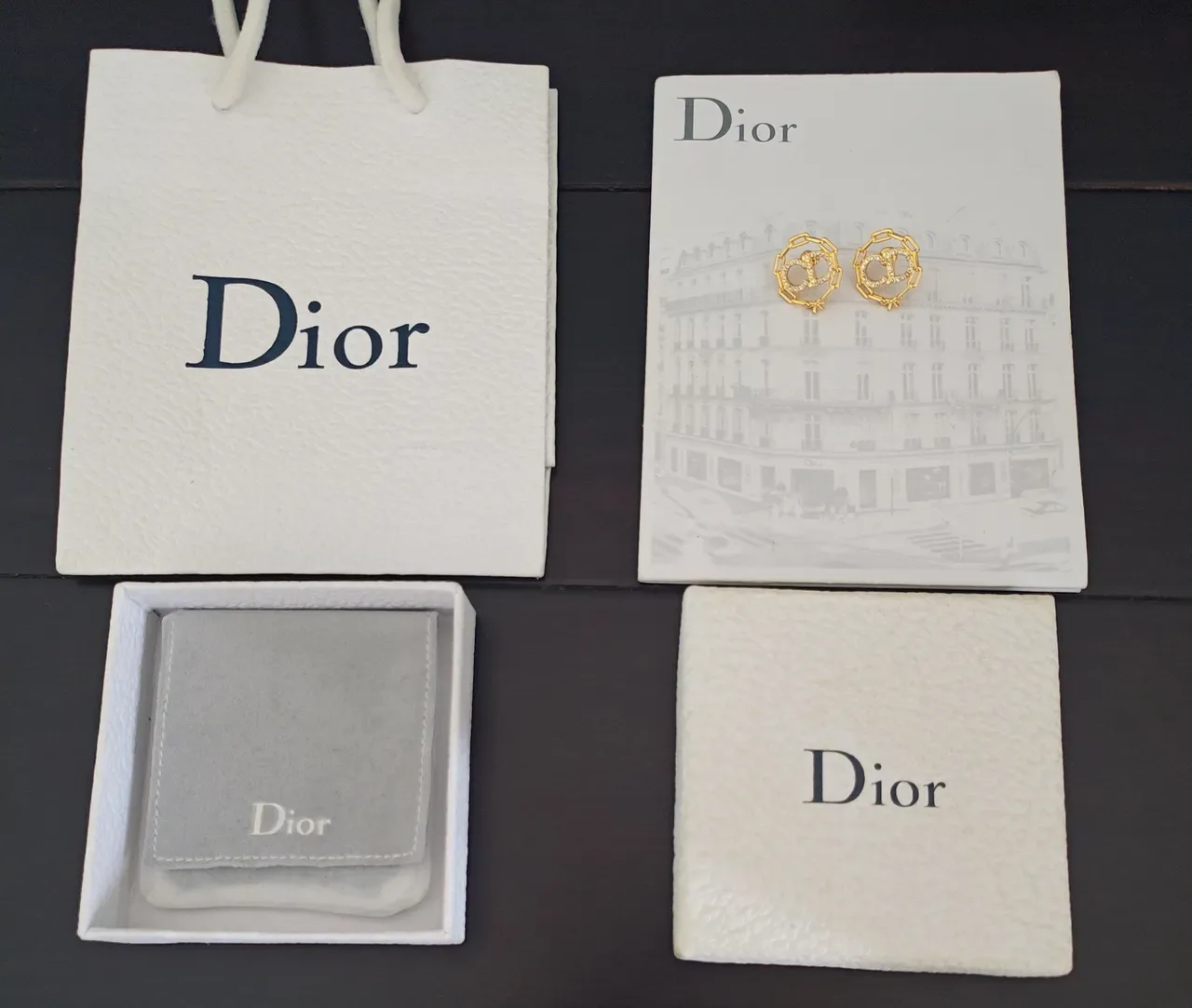 Dior 三叶草造型金色调珍珠母贝胸针 3