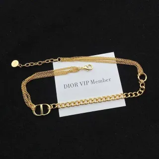 Dior 双链 金色 D-Logo 手链