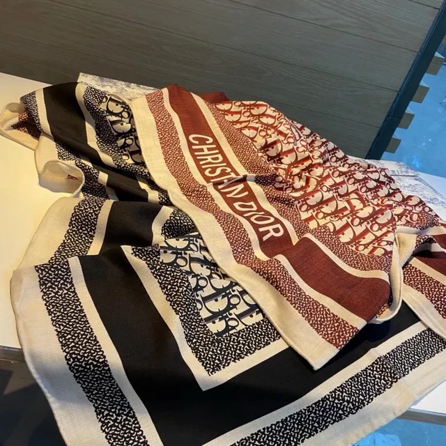 Dior Oblique Monogram Silk Scarf 6