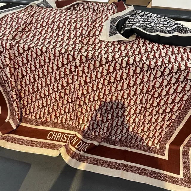 Dior Oblique Monogram Silk Scarf 9