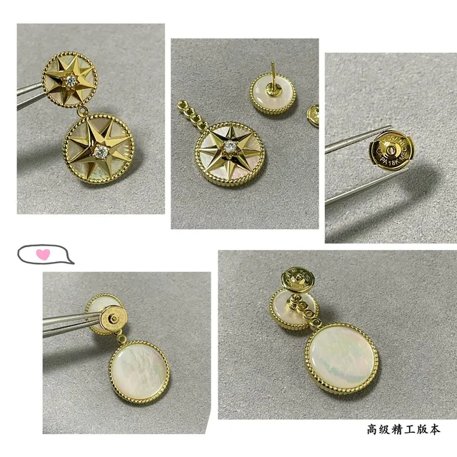 Dior Rose des Vents boucles d'oreilles à motif étoile à double goutte 2