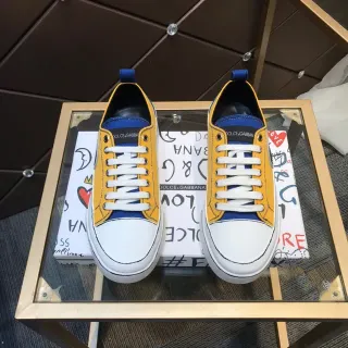 Dolce & Gabbana Color-Blocked Canvas Low-Top Lifestyle Sneakers