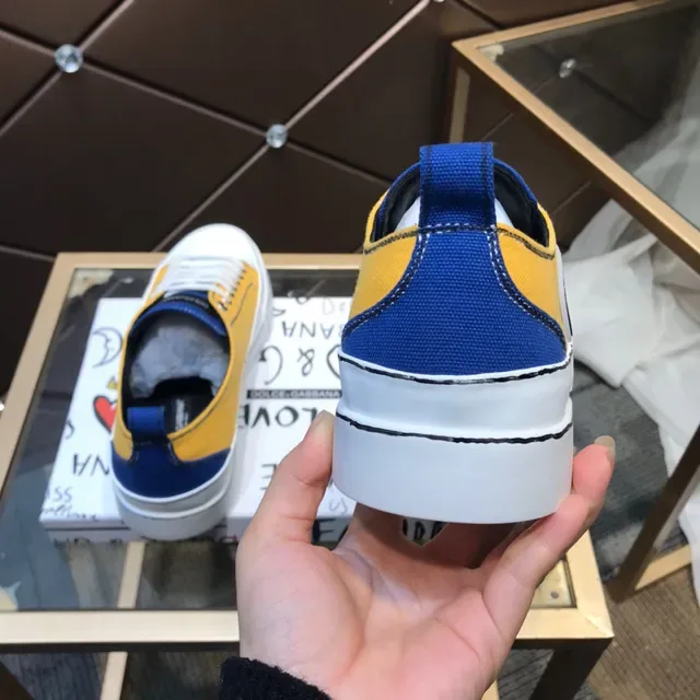 Dolce & Gabbana Tênis lifestyle de lona com blocos de cor, low top 7