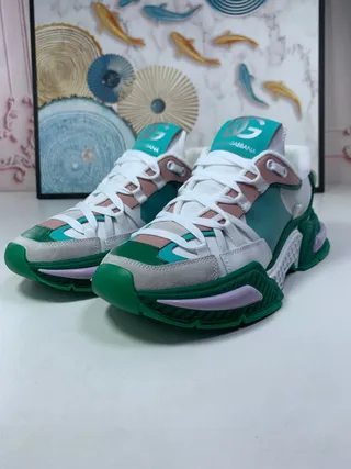 Dolce & Gabbana Suela Verde Multicolor Suela Multicolor Panelada Superior Zapatillas Chunky Sneakers 2