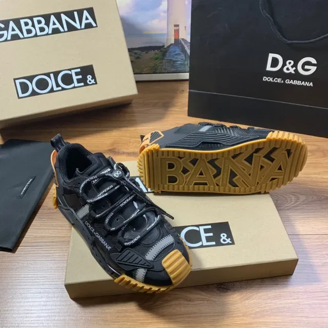 Dolce & Gabbana NS1 Zapatillas Lifestyle Negras y Mostaza 6