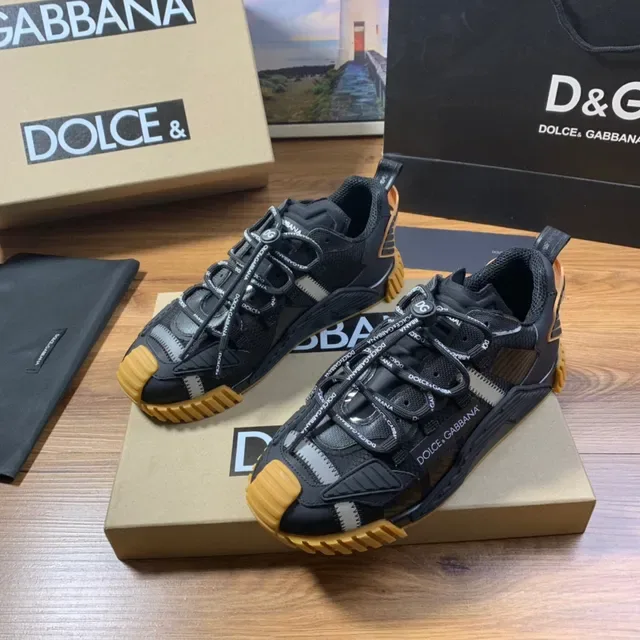 Dolce & Gabbana NS1 Zapatillas Lifestyle Negras y Mostaza 7