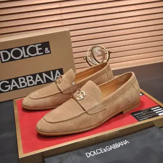 Dolce & Gabbana Portofino Mocassins de camurça tan com mors