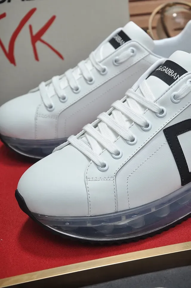 Dolce & Gabbana DG Run Low White Black Transparent Lifestyle Sneakers 3