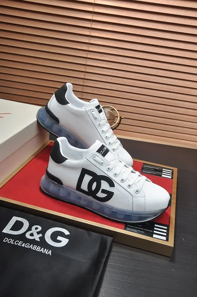 Dolce & Gabbana DG Run Low White Black Transparent Lifestyle Sneakers 5