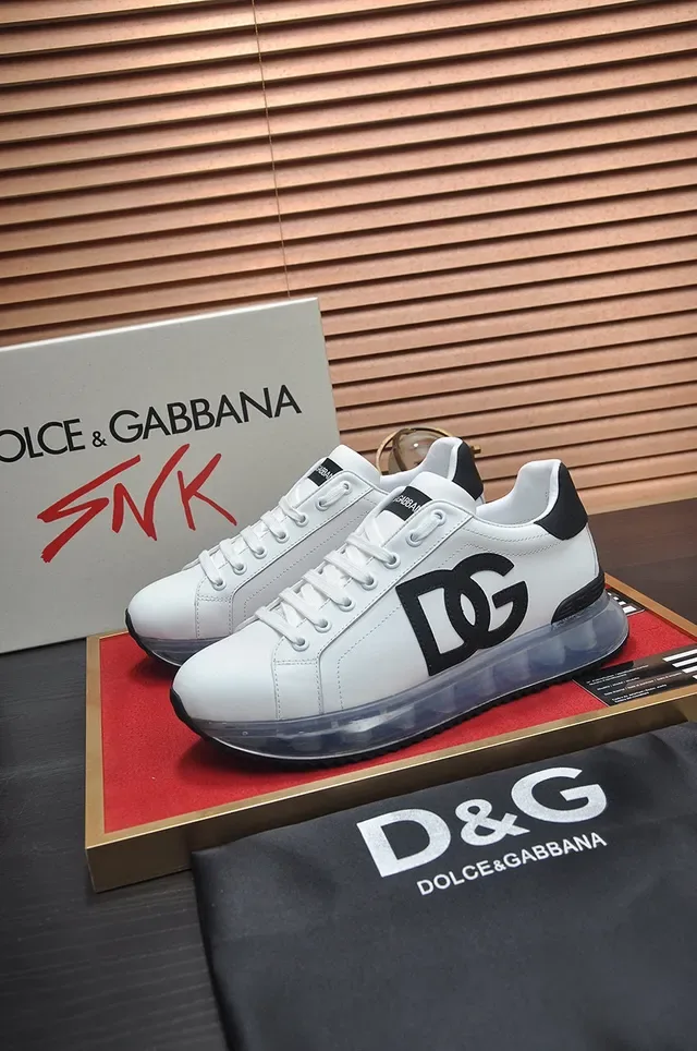 Dolce & Gabbana DG Run Low White Black Transparent Lifestyle Sneakers 7