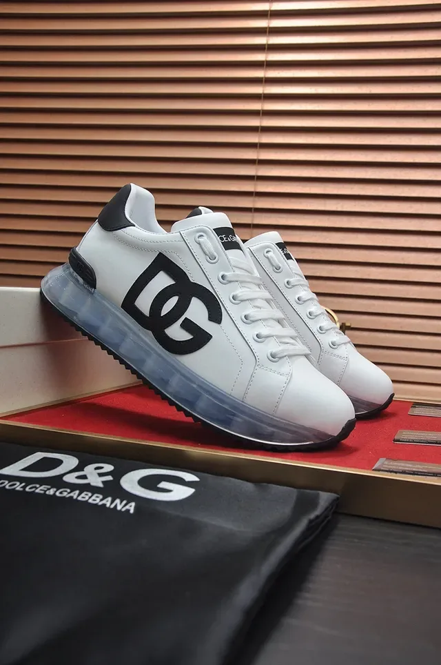 Dolce & Gabbana DG Run Low White Black Transparent Lifestyle Sneakers 8