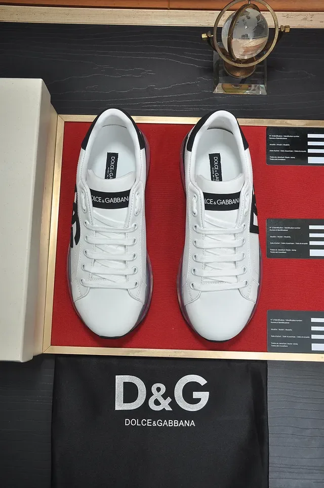 Dolce & Gabbana DG Run Low White Black Transparent Lifestyle Sneakers 9