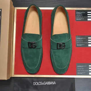 Dolce & Gabbana Portofino Mocassins de Camurça Verde