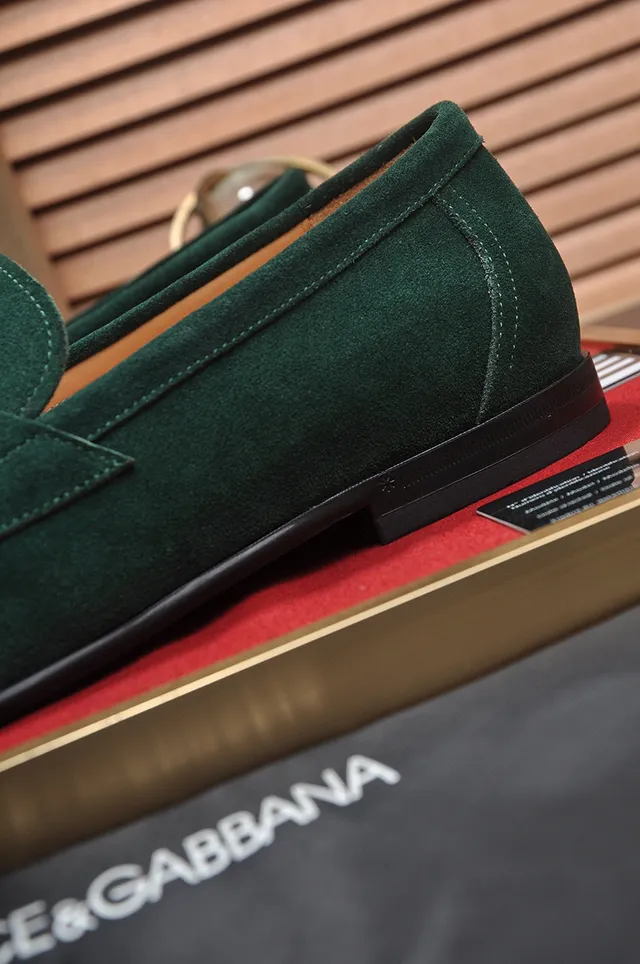 Dolce & Gabbana Portofino Mocassins de Camurça Verde 2