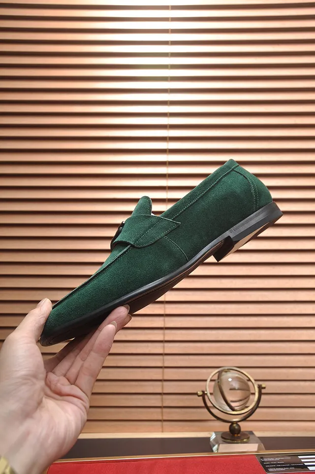 Dolce & Gabbana Portofino Mocassins de Camurça Verde 6