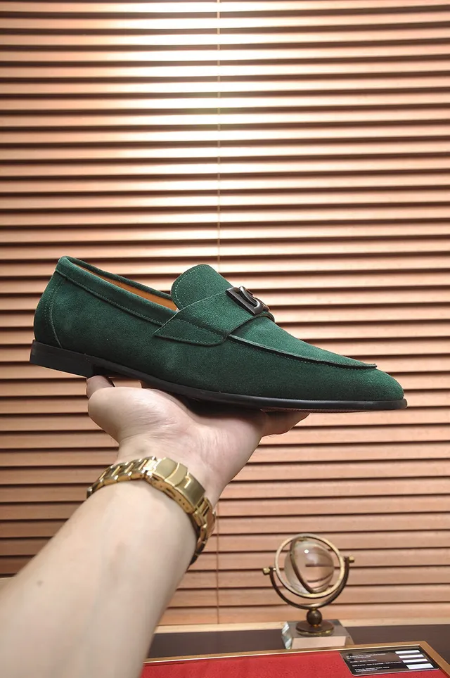Dolce & Gabbana Portofino Mocassins de Camurça Verde 7