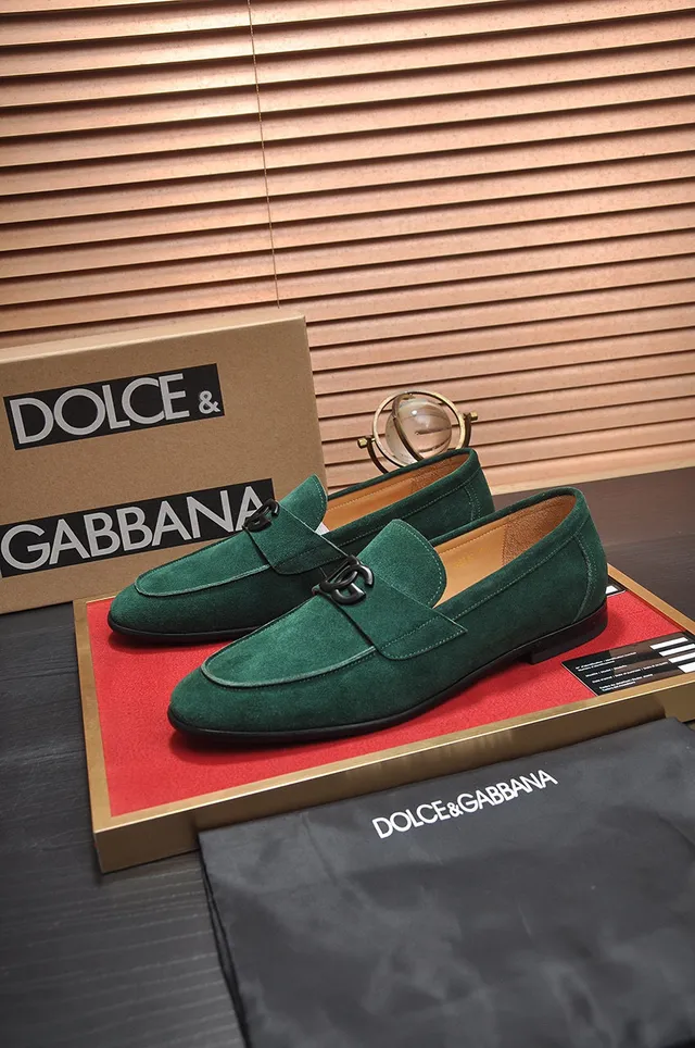 Dolce & Gabbana Portofino Mocassins de Camurça Verde 8