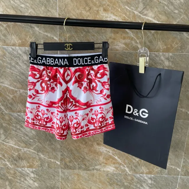 Dolce & Gabbana Top de banho sem tiras com estampado barroco vermelho e branco 4
