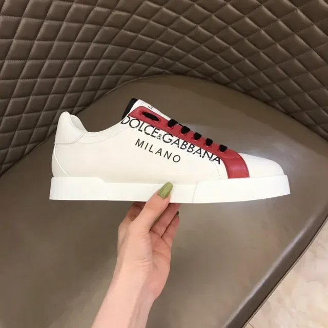 Dolce & Gabbana সাদা এবং লাল লোগো প্যানেল লাইফস্টাইল স্নিকার্স 5
