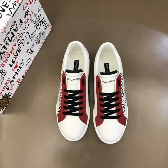 Dolce & Gabbana সাদা এবং লাল লোগো প্যানেল লাইফস্টাইল স্নিকার্স 9