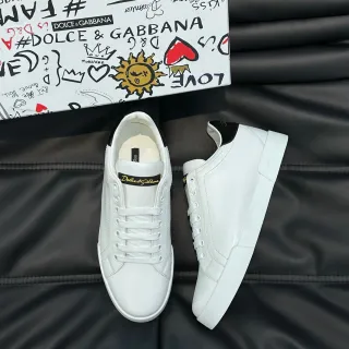 Dolce & Gabbana Sneakers Lifestyle en Cuir Blanc Low-Top