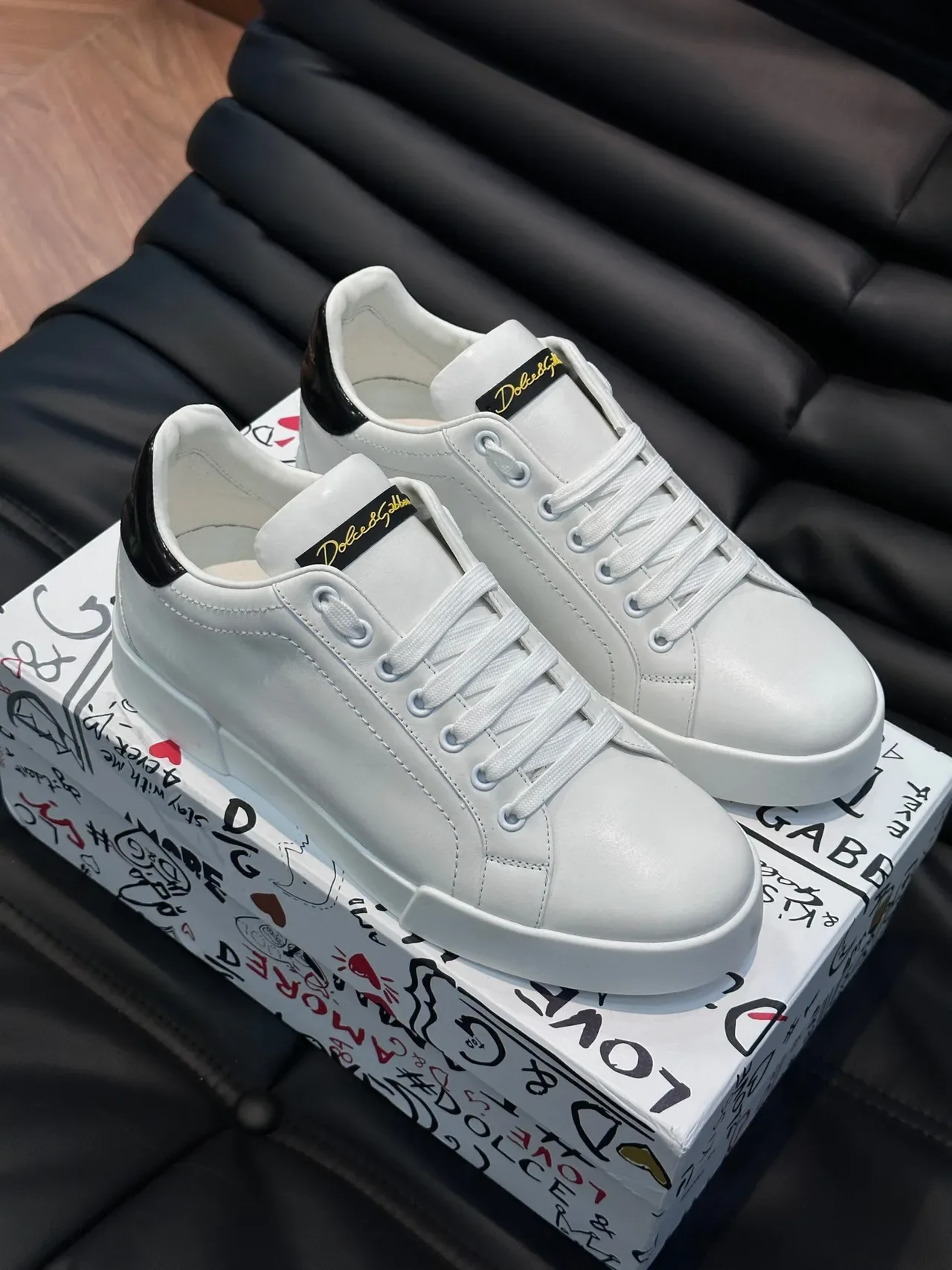 Dolce & Gabbana Tênis Lifestyle de Couro Branco Low-Top 2