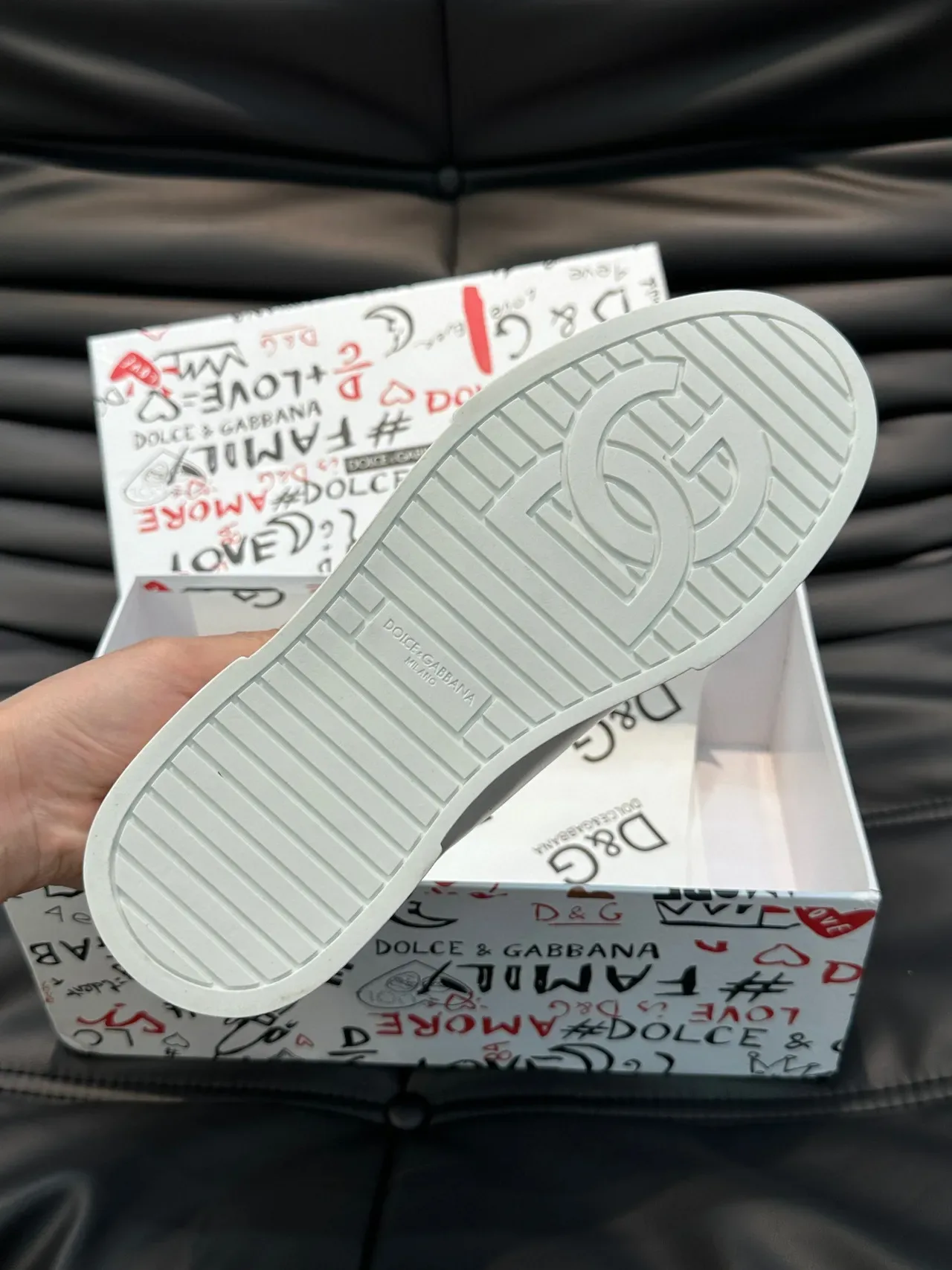 Dolce & Gabbana Tênis Lifestyle de Couro Branco Low-Top 3