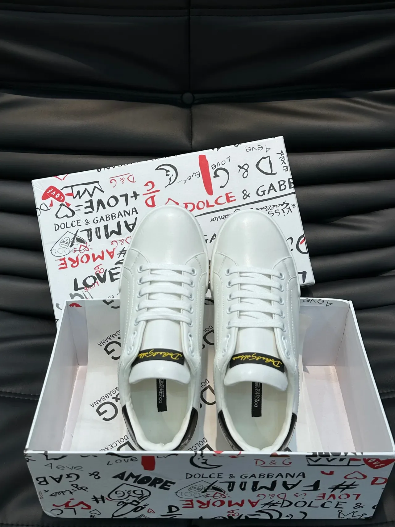 Dolce & Gabbana Tênis Lifestyle de Couro Branco Low-Top 8