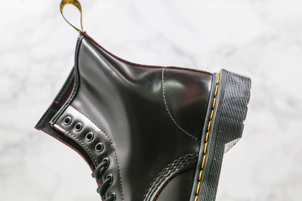 Dr. Martens 1460 Botín Martin Cuero Pulido Marrón Cereza 5