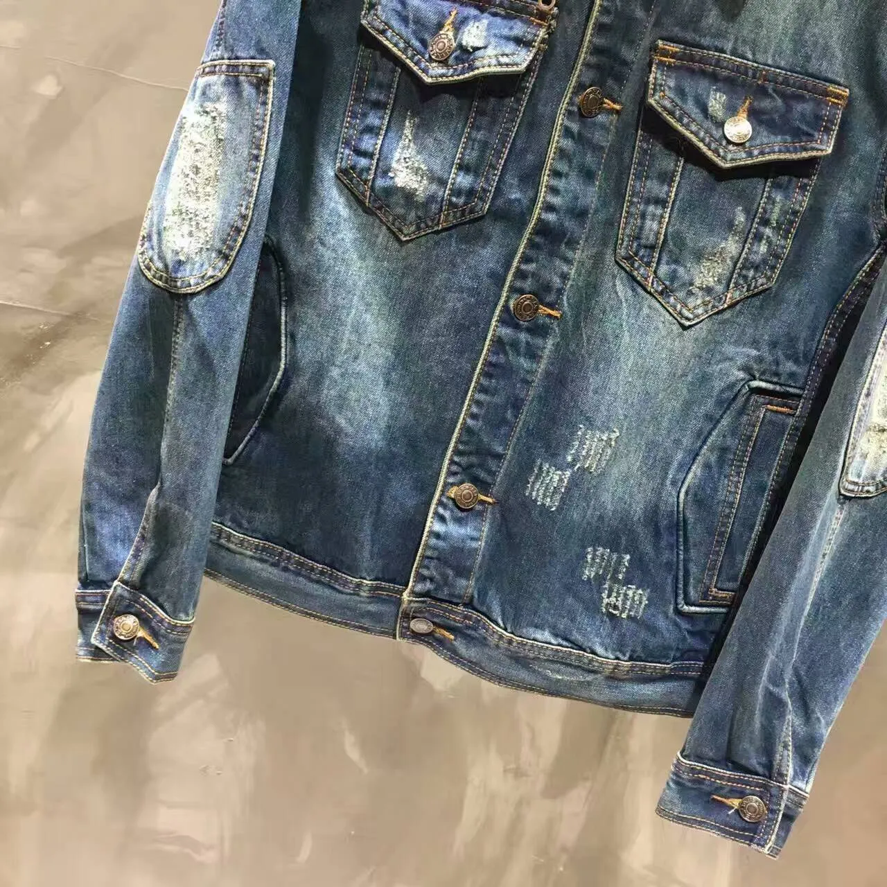 DSQUARED2 破损肘部补丁牛仔夹克 2