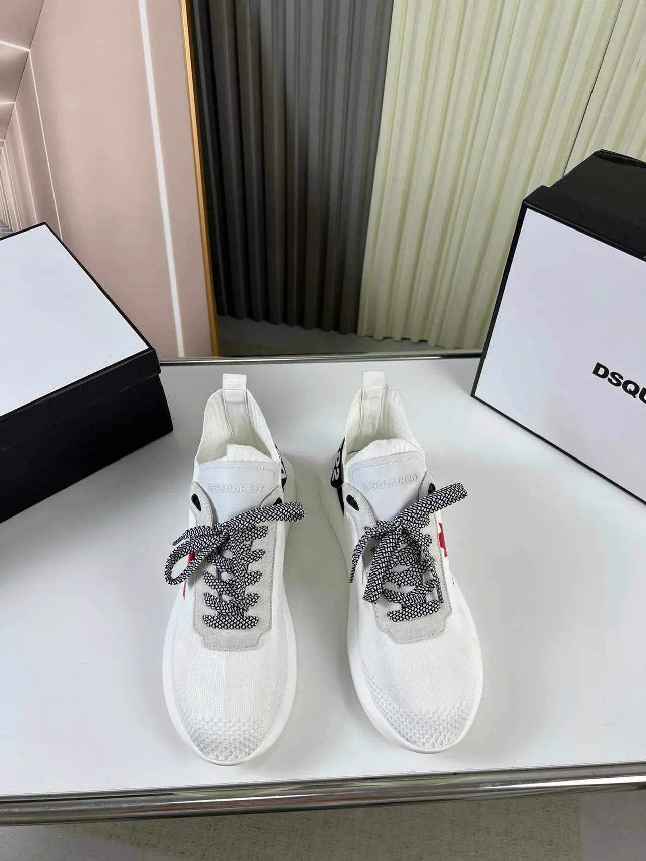 Dsquared2 ICON White Red Maple Leaf Lifestyle Sneakers 9