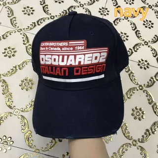 Dsquared2 ইতালীয় ডিজাইন গ্রাফিক প্যাচ নেভি বেসবল ক্যাপ