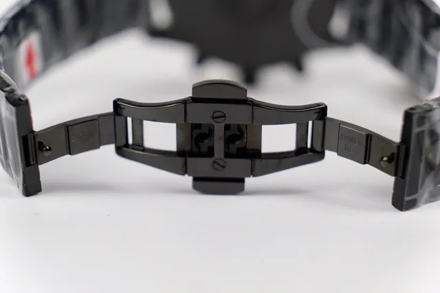 Emporio Armani Relógio Cronógrafo Preto Tachímetro Mecânico 4