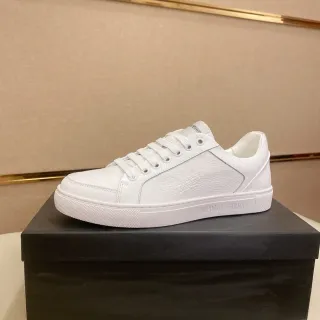 Emporio Armani Zapatilla Lifestyle Blanca Low-Top Piel Texturizada