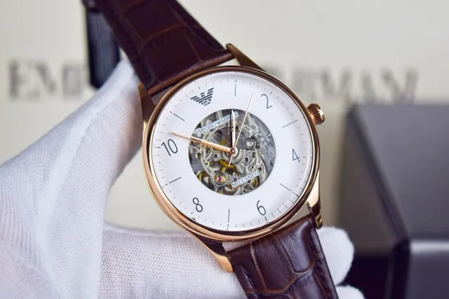 Emporio Armani Meccanico Open-Heart Mechanical Watch 7