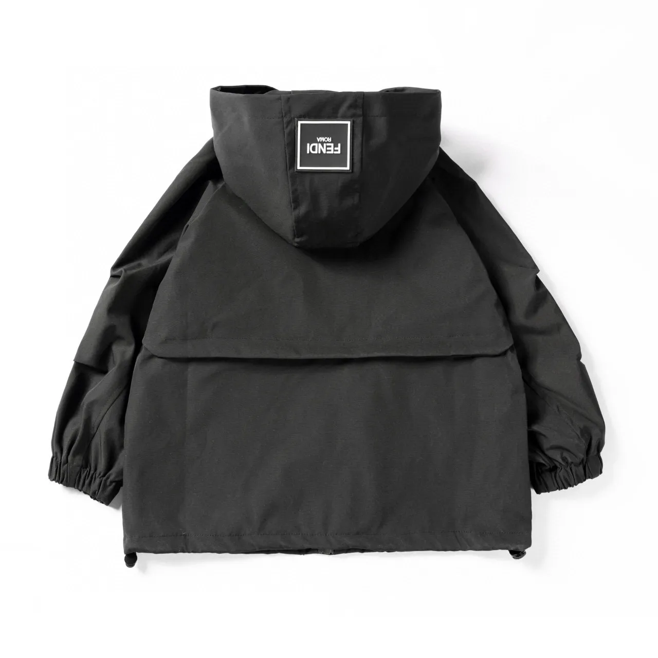 Fendi Veste à Capuche à Fermeture Éclair Avant Noir et Blanc 17