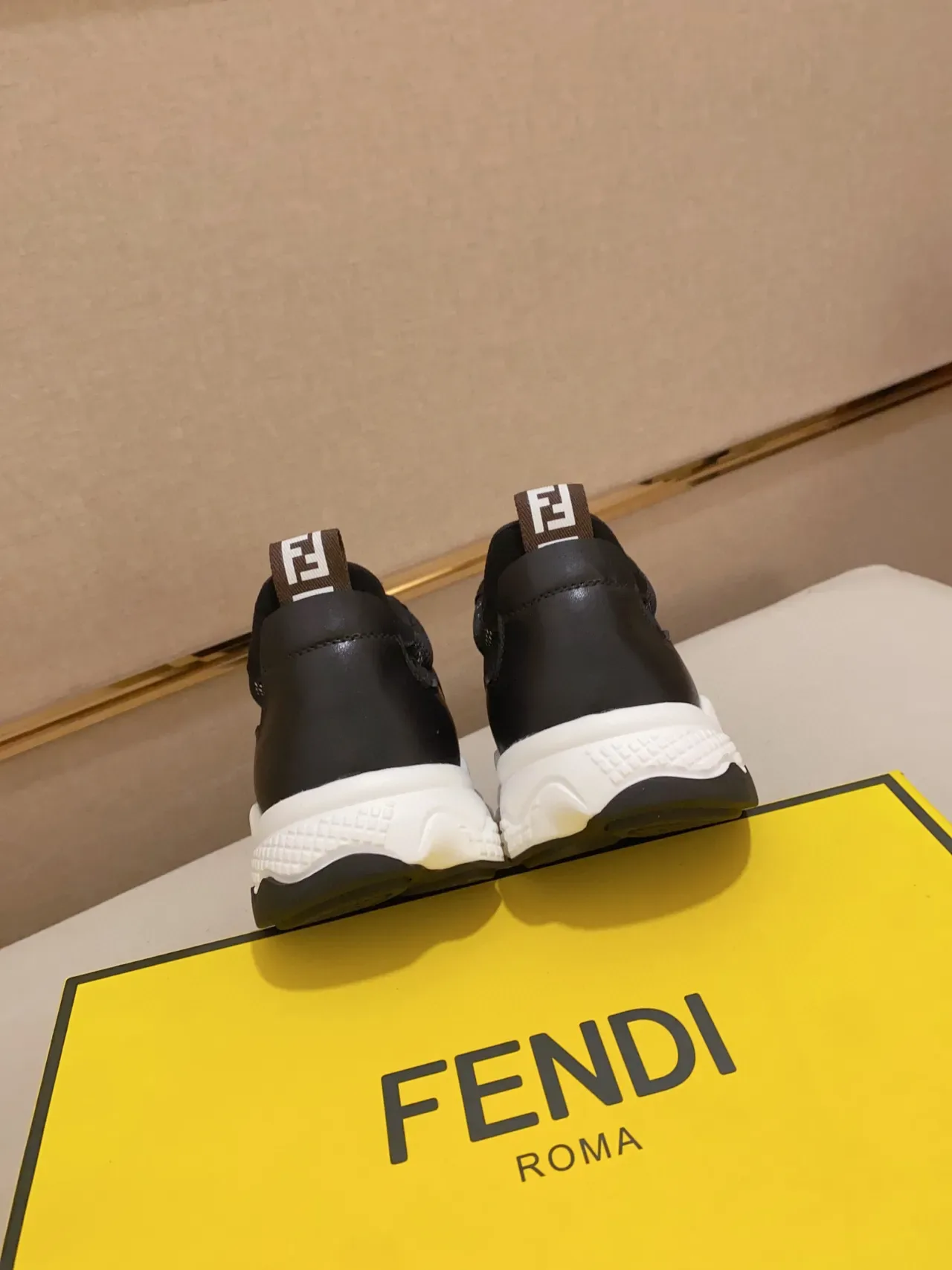 Fendi FF Logo Chunky Sneaker Black and White Chunky Sneakers 3