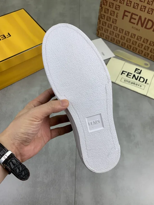 Fendi Monster Sneaker Black and Yellow Suede Lifestyle Sneakers 2