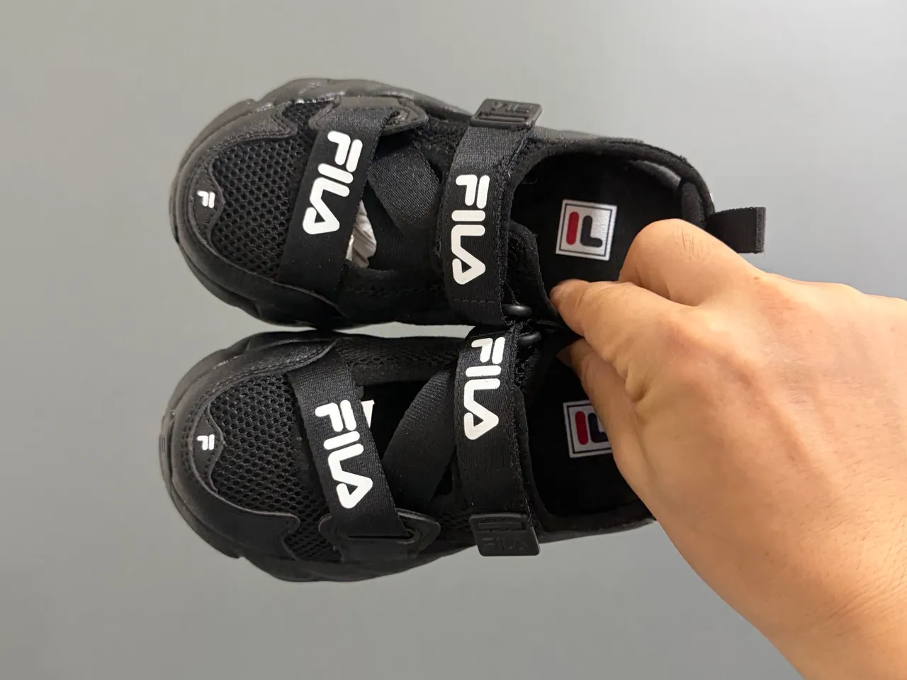 Fila Beige Black Chunky Sole Mesh-and-Synthetic Upper Casual Sandals 7