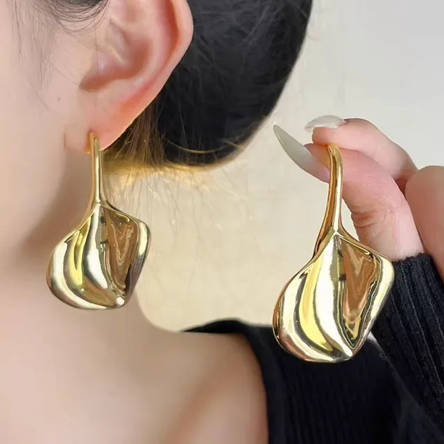 Abstract Molten Metal Sculptural Earrings 2