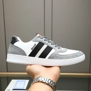 Bally حذاء رياضي Low Top Lifestyle جلد سويد و جلد مخطط